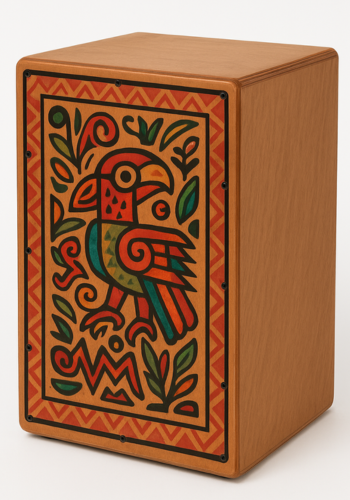cajon peruano con dibujo